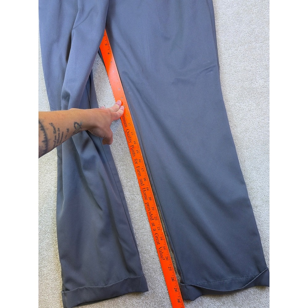 Nike Golf Pants Mens 34x30 Gray Pleated Cuffed Performance Trousers Activewear - Picture 8 of 8